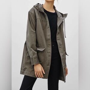 Aritzia Talula Wessex Canvas Jacket Green Utility Boxy Army Style Jacket Small